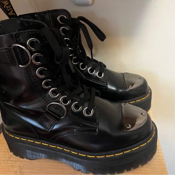 Jadon Boot Toe Guard Leather Platforms - Picture 4 of 7